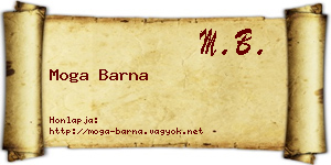 Moga Barna névjegykártya